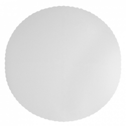 Nappes papier ronde format 118 à bord festonnés - Blanc
