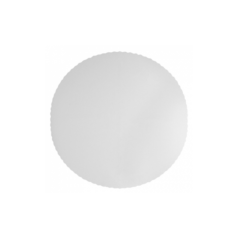 Nappes papier ronde format 118 à bord festonnés - Blanc