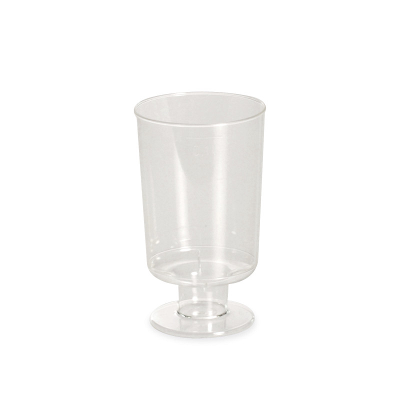Verre à pied plastique 10 cl
