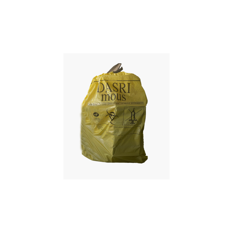 30 L BD DASRI jaune lien coulissant 30 L BD DASRI jaune lien coulissant